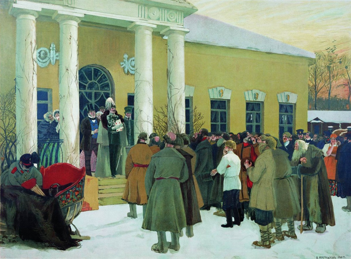 1861 Özgürlük Manifestosu: 23 Milyon Köylünün Serflikten Kurtuluşu (Boris Kustodiyev)