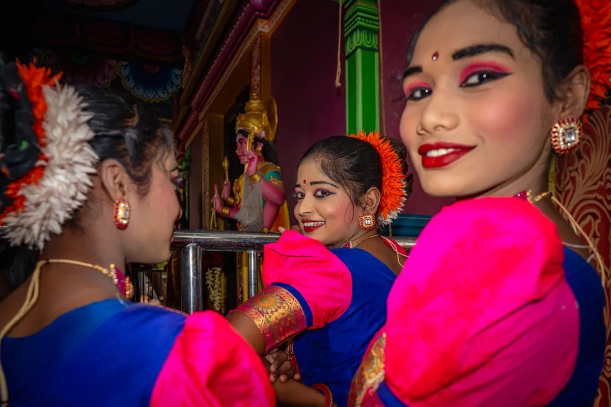 Three young performers