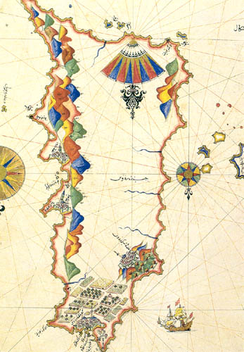 Kitab-ı Bahriye (1521): Ege denizi ayrıntılı portolan atlası, ada katalogları