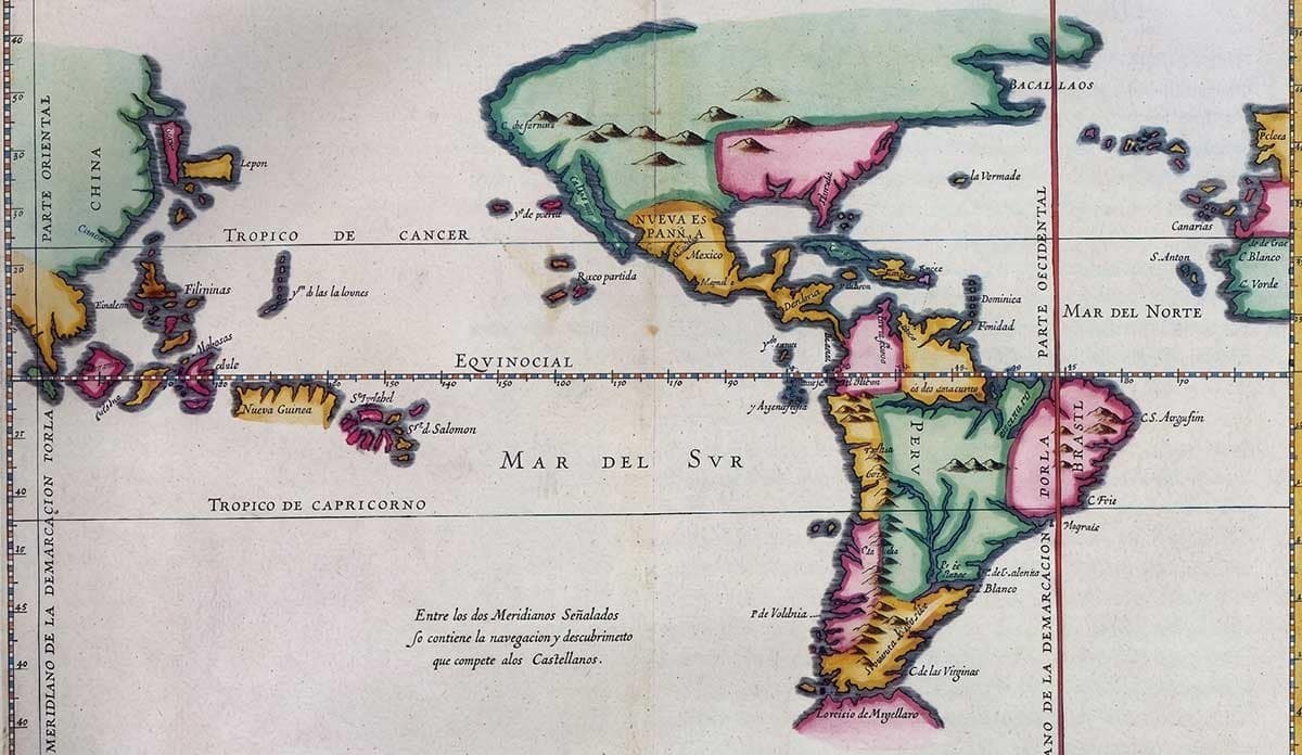 treaty of tordesillas map