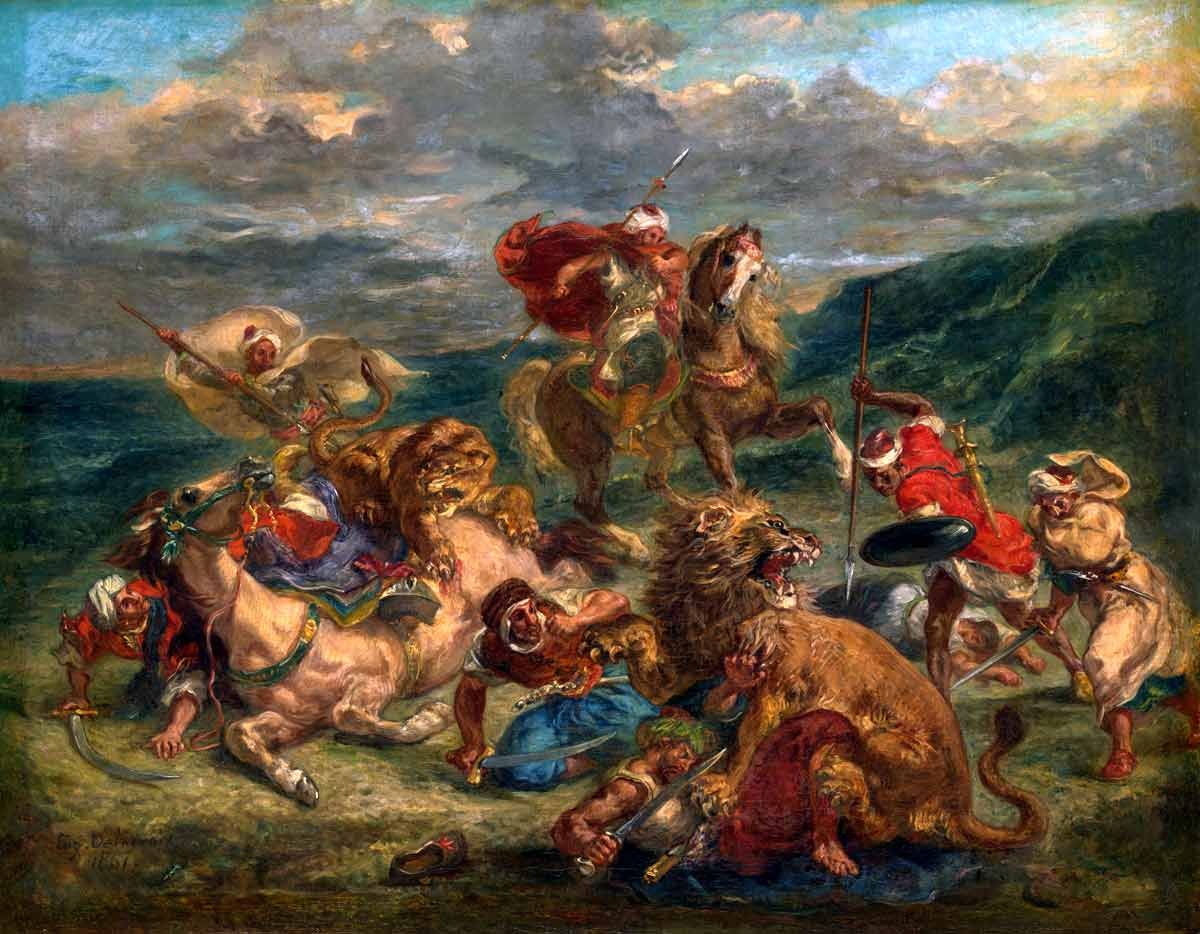 delacroix lion hunt