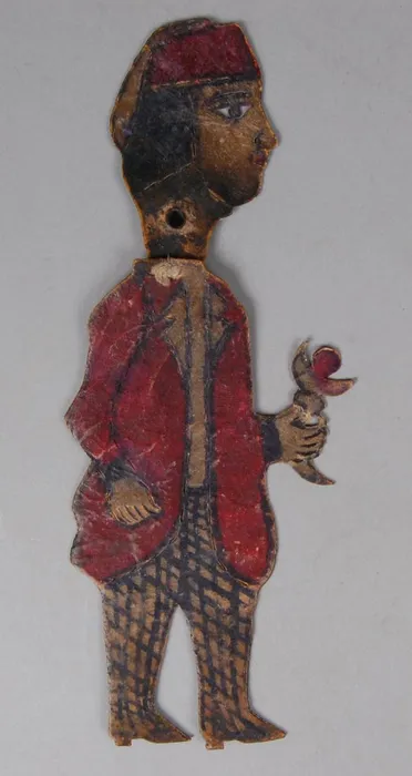 Male shadow puppet made of hide. - Bilinmiyor