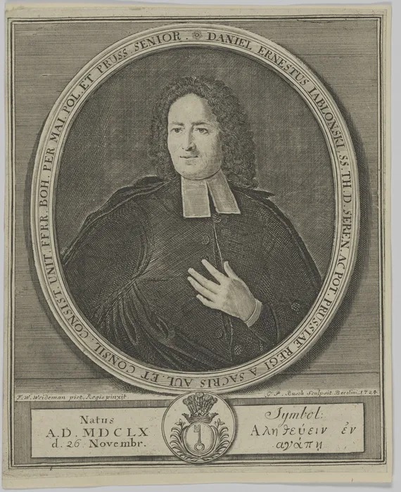 Portrait of Daniel Ernestus Iablonski - Georg Paul Busch