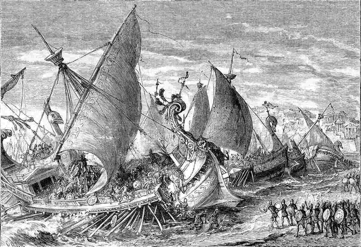 Sirakusa Muharebesi, MÖ 413. Kaynak ABD Deniz Kuvvetleri Enstitüsü