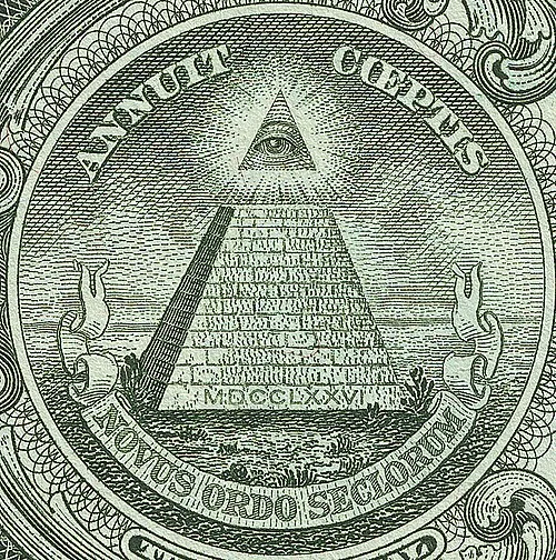 As seen on the US$1 bill, the Eye of Providence has been perceived by some to be evidence of a conspiracy linking the Founding Fathers of the United States to the New World Order conspiracy theory.[1]: 58 [2]: 47–49